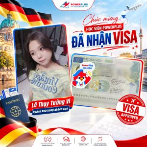 PowerPlus chúc mừng Lê Thụy Tường Vi nhận Visa Đức ngành Nhà hàng – Khách sạn