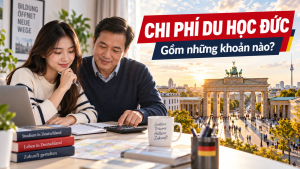 Ảnh minh họa gia đình chuẩn bị ngân sách và các khoản chi phí du học Đức