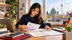 Ảnh minh họa người học chuẩn bị CV và hồ sơ ứng tuyển đào tạo tại Đức