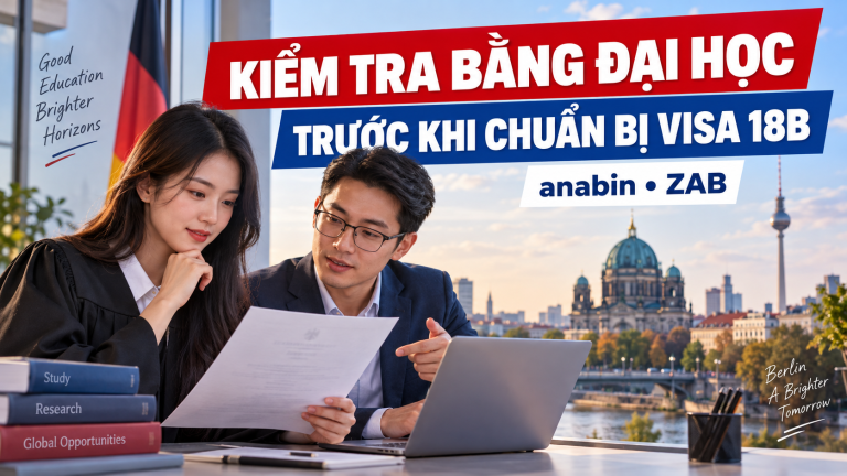 Ảnh minh họa kiểm tra bằng đại học trên anabin và ZAB trước khi chuẩn bị Visa 18B
