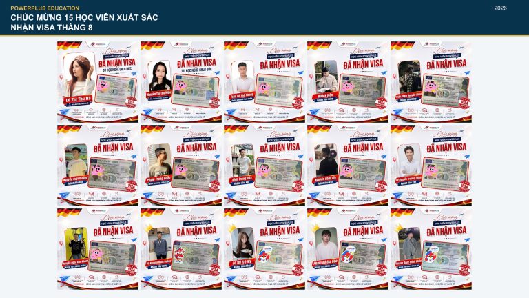 Collage đủ 15 học viên xuất sắc nhận visa tháng 8