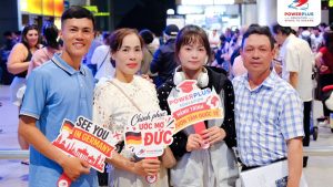 Tiễn Lê Thị Yến Nhi sang Đức cùng PowerPlus